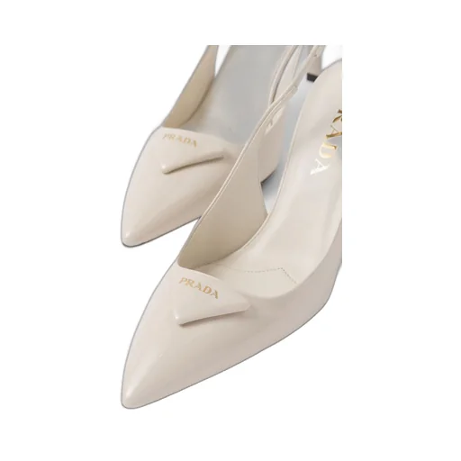 Patent leather slingback pumps