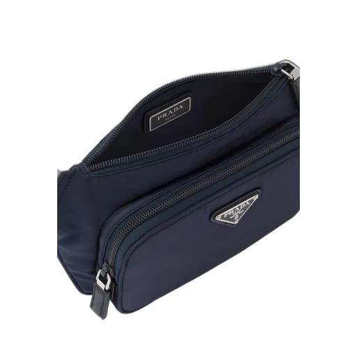 Re-Nylon and Saffiano leather shoulder bag