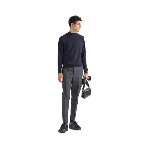Worsted wool turtleneck sweater