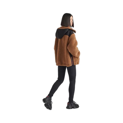 Double fleece and recycled technical fabric jacket