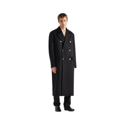 Double-breasted cashmere coat