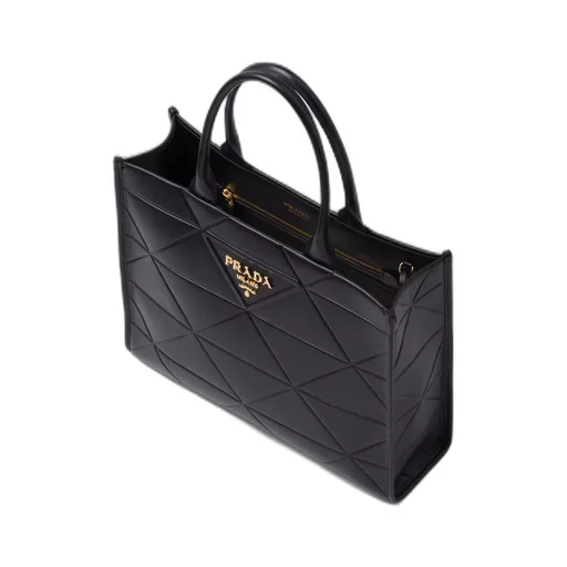 Large leather Prada Symbole bag with topstitching