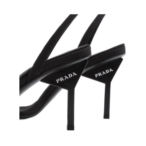 Satin high-heeled sandals