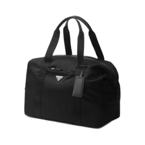 Re-Nylon and Saffiano leather duffle bag