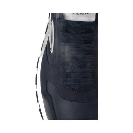 Nubuck and Re-Nylon high-top sneakers
