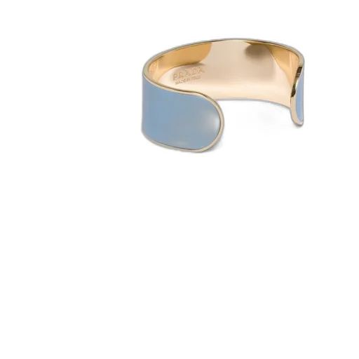 Enameled metal cuff bracelet