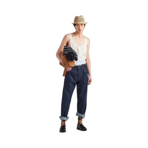 Linen and cotton tank top