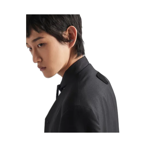 Single-breasted mohair wool jacket