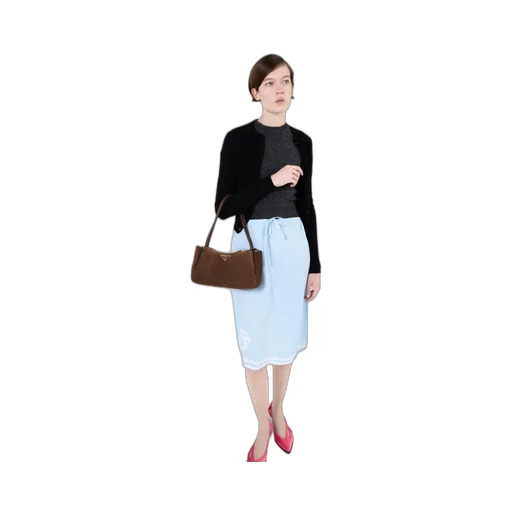 Medium suede shoulder bag