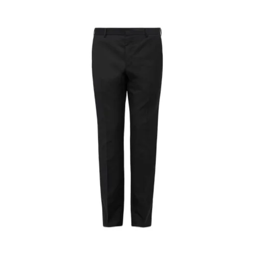 Slim-fit wool trousers