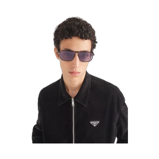 Sunglasses with iconic metal plaque