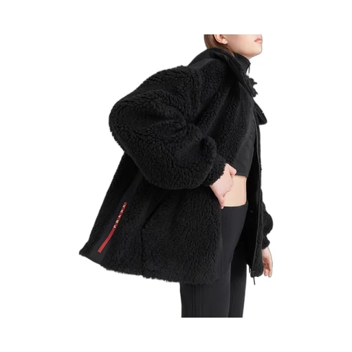 Double fleece and recycled technical fabric jacket