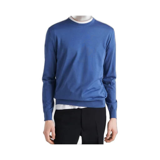 Superfine wool crew-neck sweater