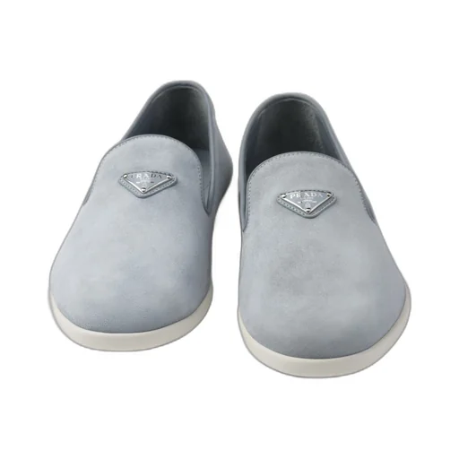 Suede calf leather slip-ons