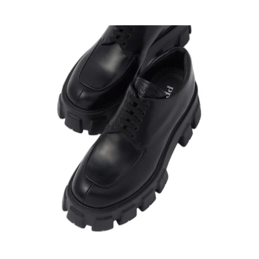 Monolith brushed leather lace-up shoes