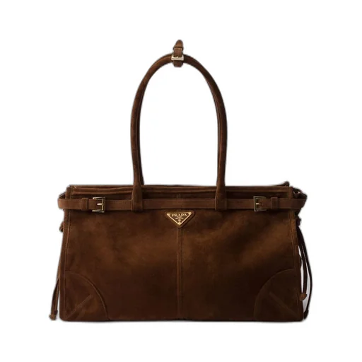 Large suede handbag