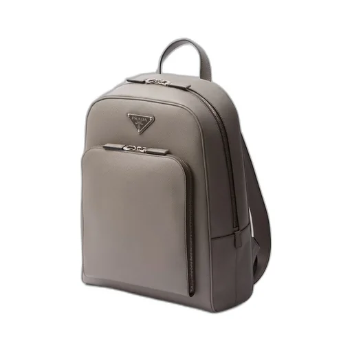 Saffiano leather backpack