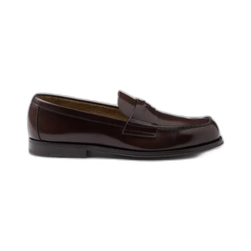 Brushed leather loafers