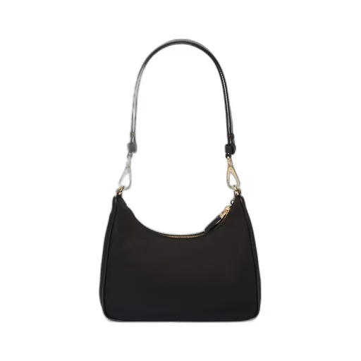 Re-Nylon and brushed leather mini-bag