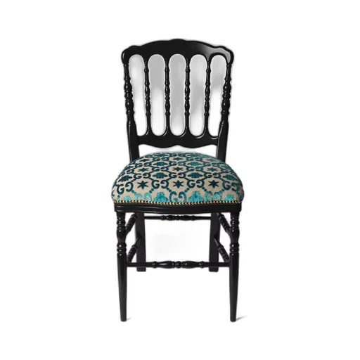 Wood chair with GG bees and stars