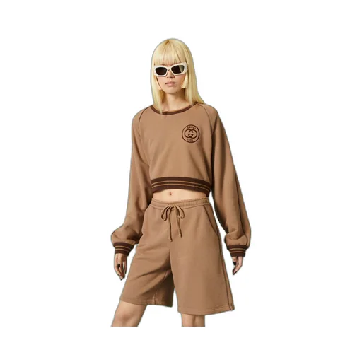 Cotton jersey sweatshirt with embroidery