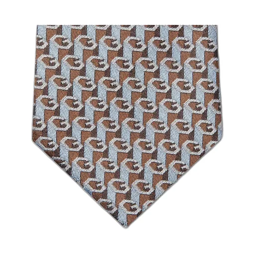 Geometric G silk jacquard tie