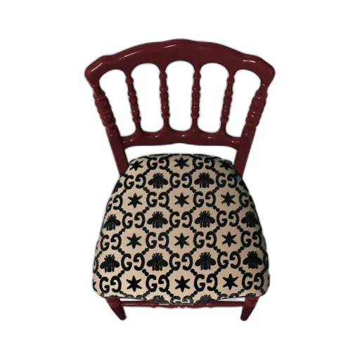 Wood chair with GG bees and stars