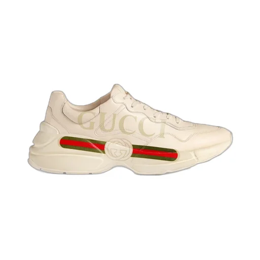 Men's Rhyton Gucci logo leather trainer