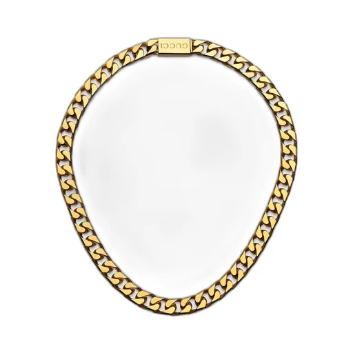 Chain necklace with Gucci script tag