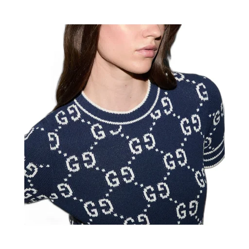GG cotton jacquard top