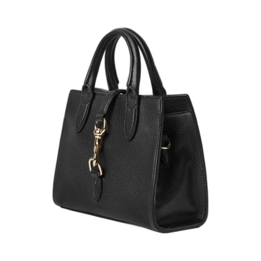 Small tote bag with hook closure