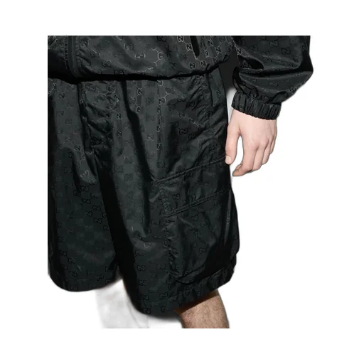Lightweight GG nylon jacquard short