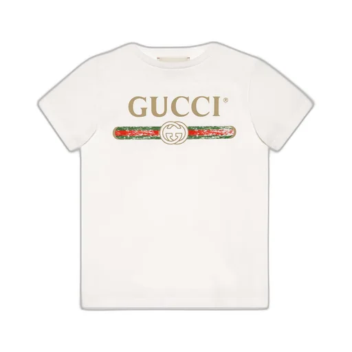 Children's cotton T-shirt with Gucci logo