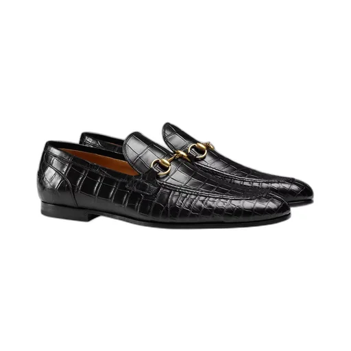 Gucci Jordaan crocodile loafer