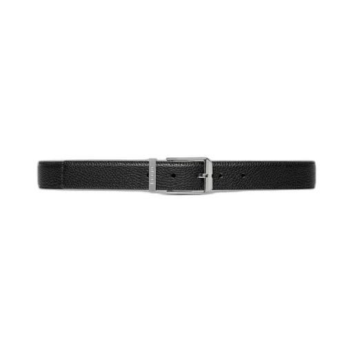 Belt with rectangular buckle