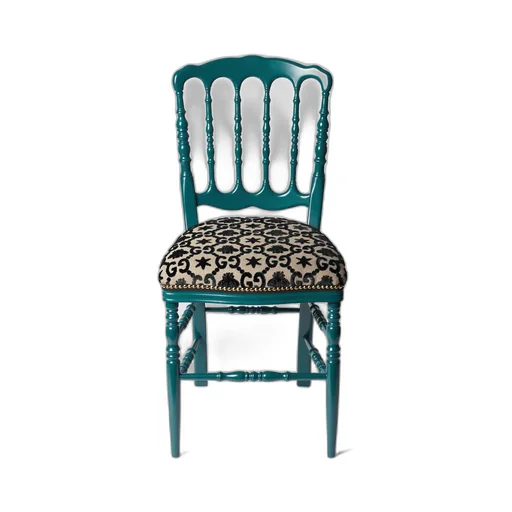 Wood chair with GG bees and stars