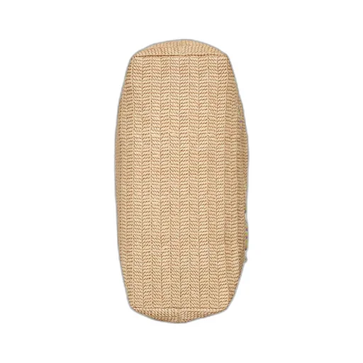 Medium straw-effect tote