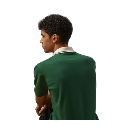 Cotton polo with Interlocking G