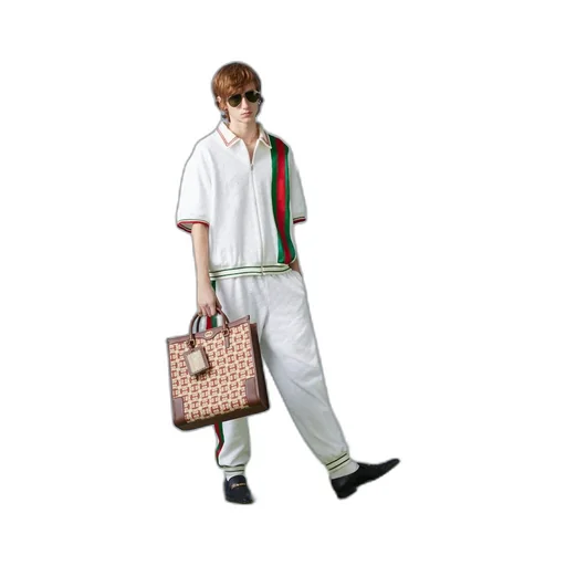 GG cotton terry cloth track bottoms