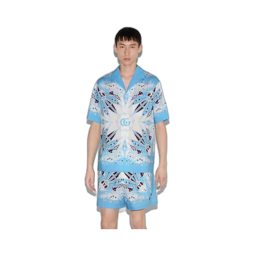Double G bandana print cotton shirt
