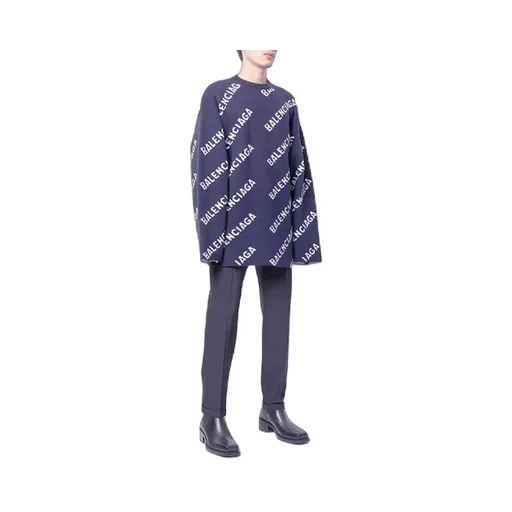 Intarsia Knit Logo Jumper