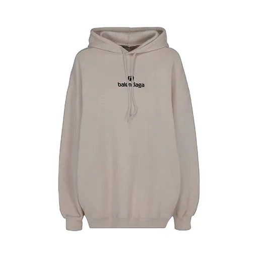 Alphabet Logo Pullover Hoodie Gray White