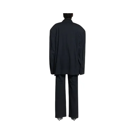 Retro Knit Large Jacket Black