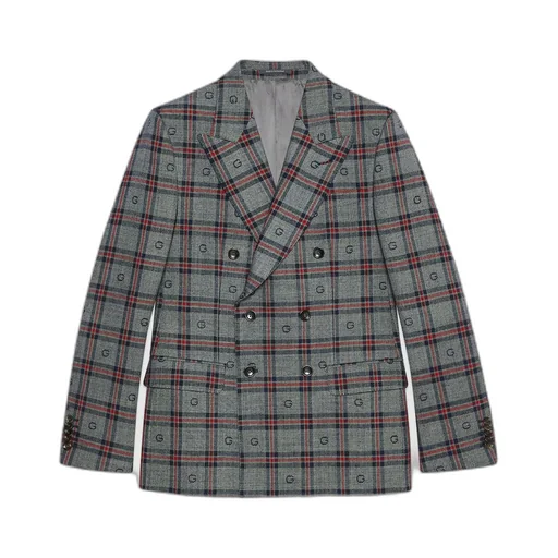 G check wool jacket