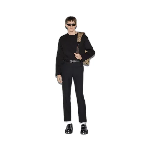 Cotton jersey long sleeve T-shirt