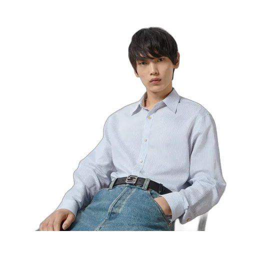 Striped viscose blend shirt