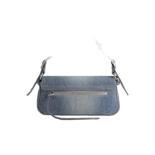Le Cagole Small Sling Bag Denim With Rhinestones
