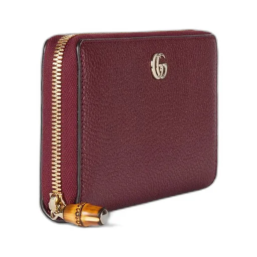 Double G zip wallet with bamboo