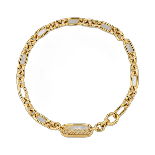 Chain necklace with Gucci script