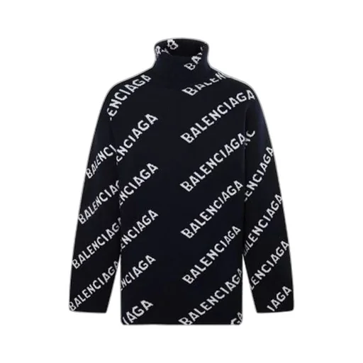 All Over Logo Turtleneck Sweater